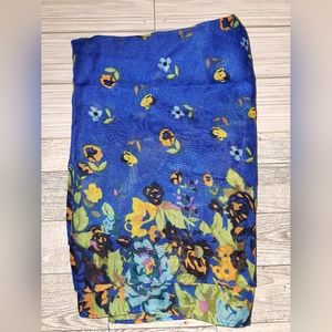 4/$20 Blue Floral Scarf